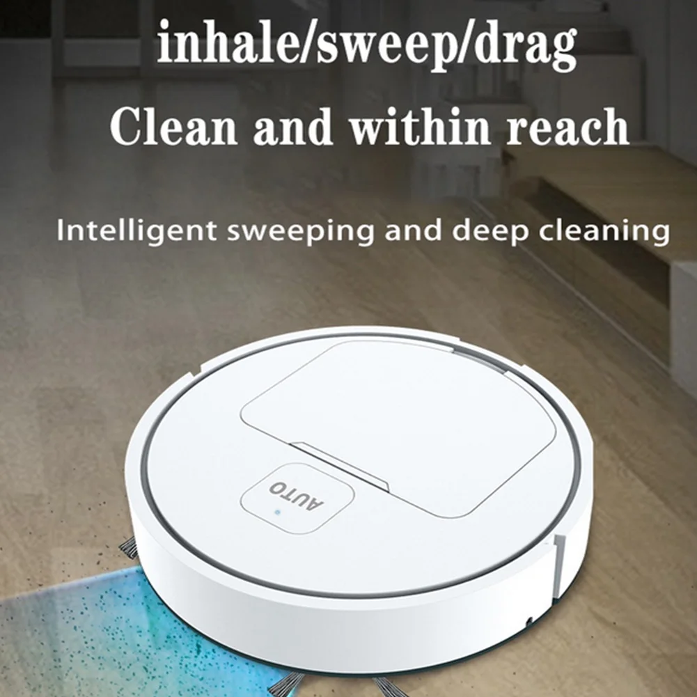 Robotic Vacuum 3-in-1 Cleaner With Integrated Home Sweeping, Mopping Cleaning USB Charging Vacuum Cleaner 1000Pa for Home Floor