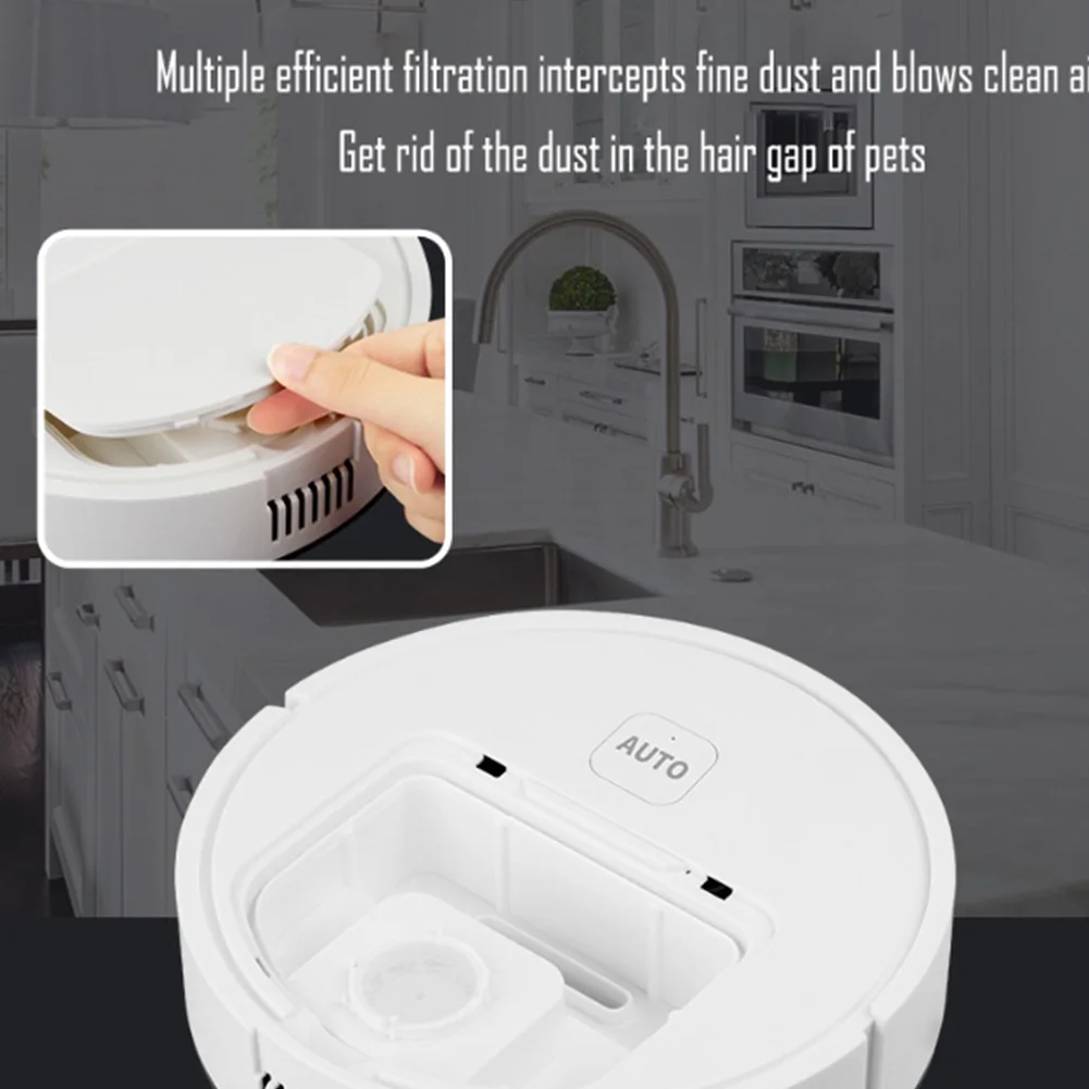 Robotic Vacuum 3-in-1 Cleaner With Integrated Home Sweeping, Mopping Cleaning USB Charging Vacuum Cleaner 1000Pa for Home Floor