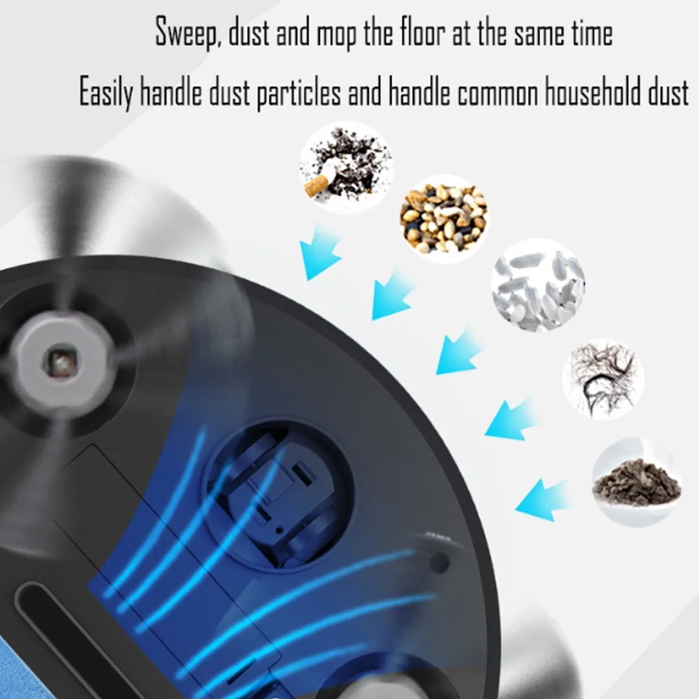 Robotic Vacuum 3-in-1 Cleaner With Integrated Home Sweeping, Mopping Cleaning USB Charging Vacuum Cleaner 1000Pa for Home Floor