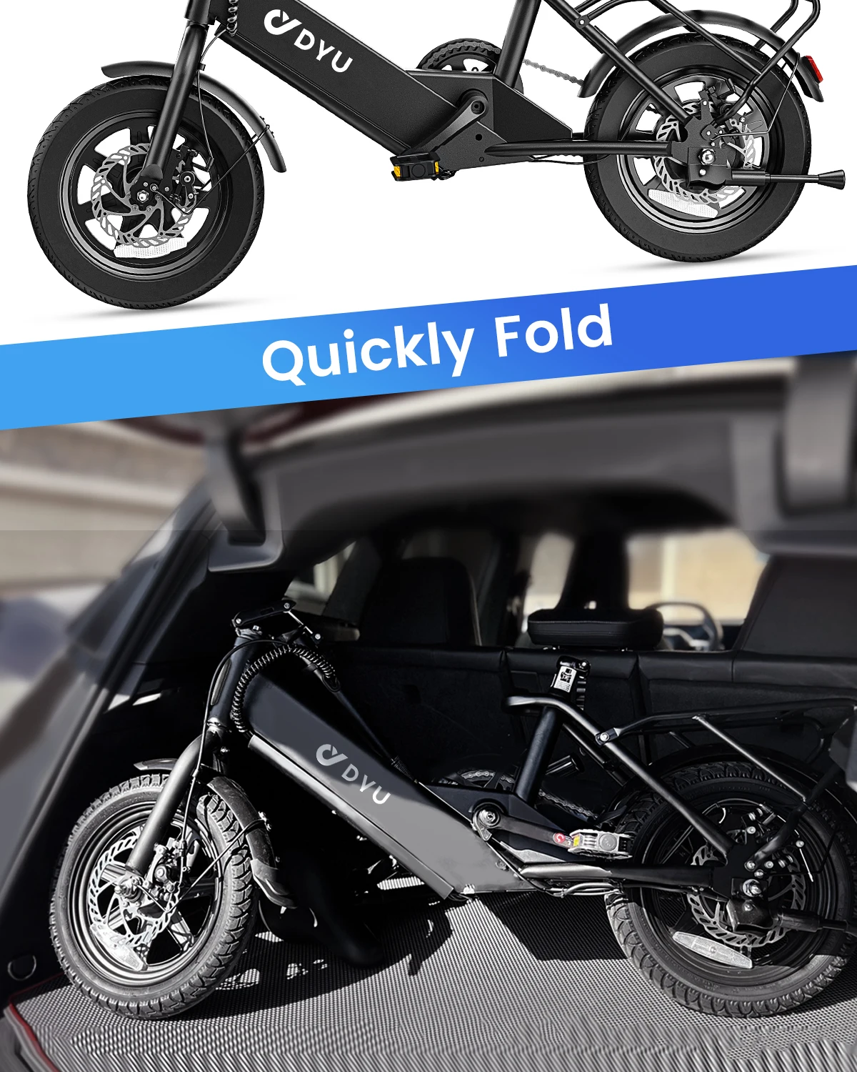 【1 Year Warranty】DYU C3 14 inch Electric Bicycle Peak 500W Motor 36V7.8AH Lithium Battery Electric Bike , E-bike UL2849