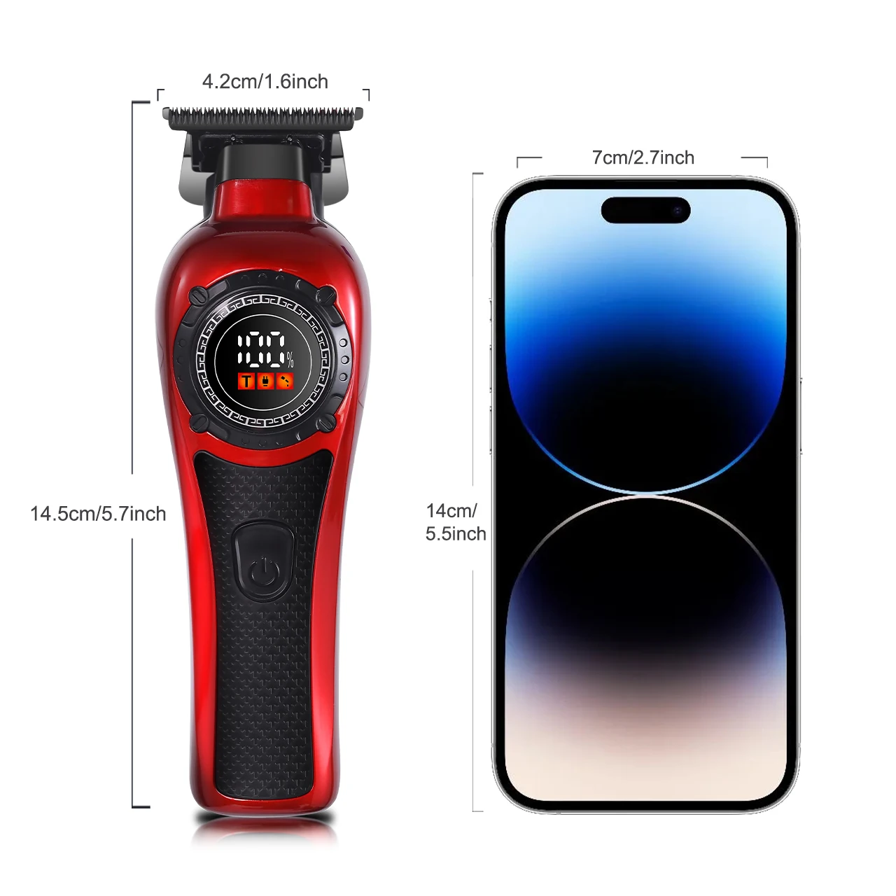 Solimpia Professional Hair Trimmer Man Electric Hair Clipper Barber Shop Carving Machine DLC Blade 7000RPM Rotating Motor