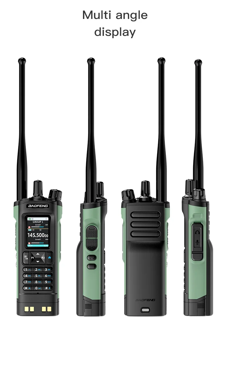 New BAOFENG DM32 Walkie Talkie DMR GPS 10W Programming Multi Band Wireless Copy Frequency Type-C DM-32UV Ham 2 Way Ra