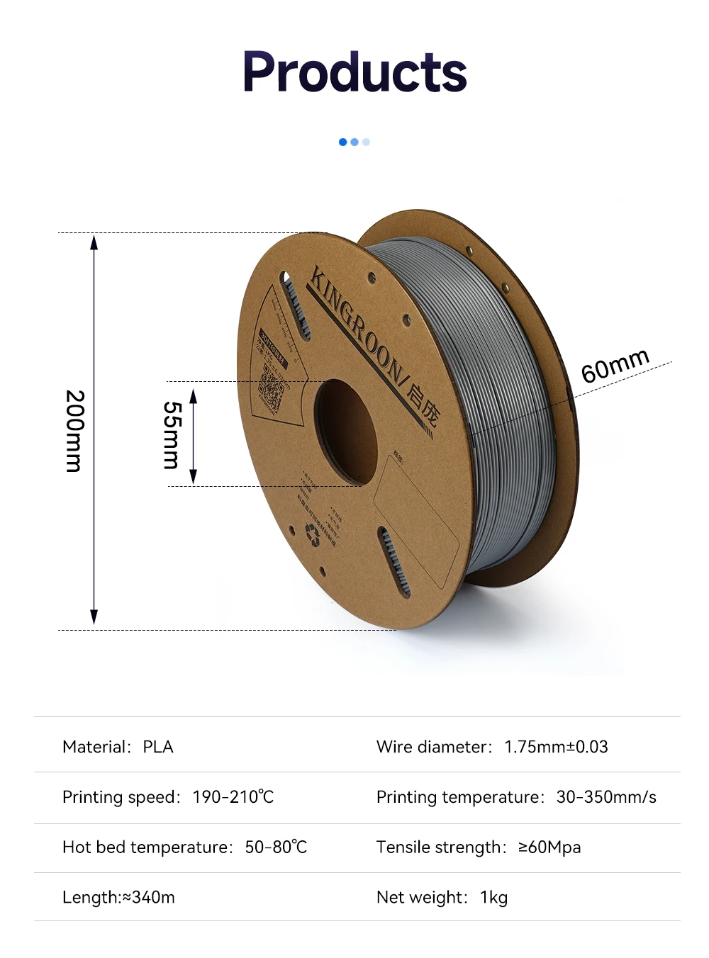 KEEPANG PLA Filament 1.75mm 3D Printer Filament 5/10Rolls 3D Printing Plastic Material 100% No Bubble for FDM 3D Printer MIX