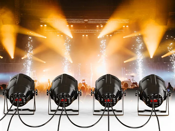 U'King 2PCS 100W COB LED Par Light Aluminium DMX Control Warm/Cold White LED Stage Light Effect for DJ Concert Party Wedding