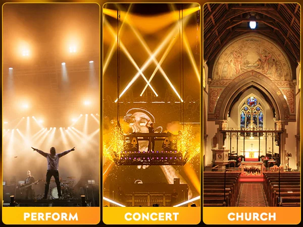 U'King 2PCS 100W COB LED Par Light Aluminium DMX Control Warm/Cold White LED Stage Light Effect for DJ Concert Party Wedding