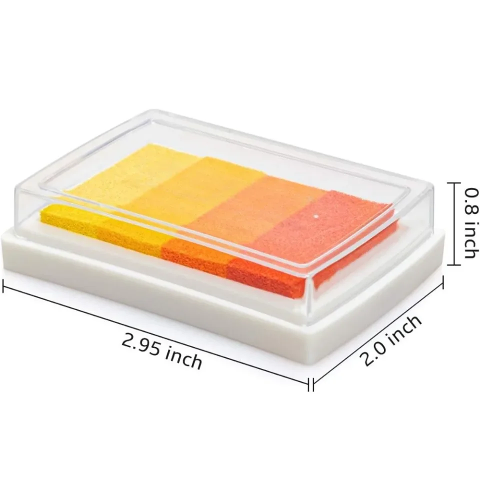A set of 6 washable stamp ink pads in 24 colors