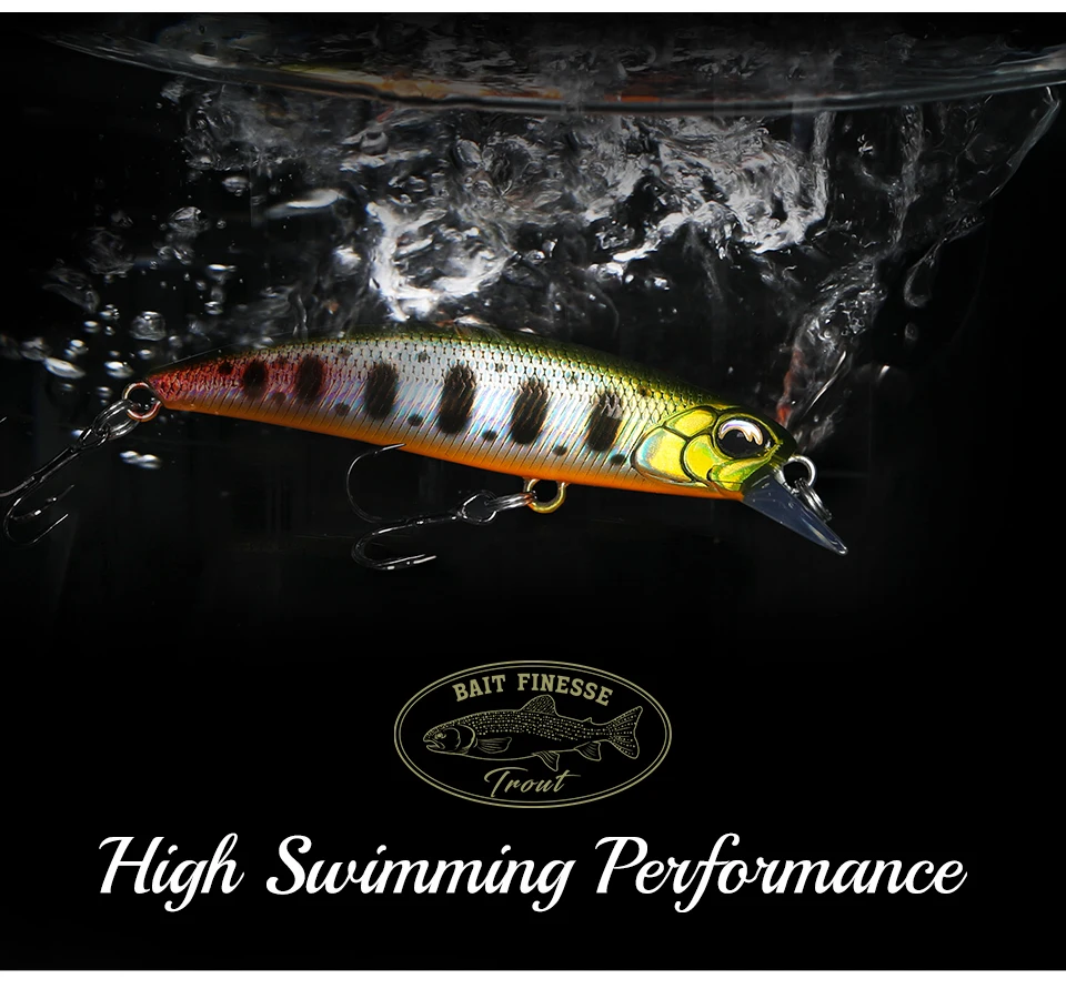 TSURINOYA 60S Sinking Minnow Fishing Lure DW67 60mm 6.1g Artificial Hard Bait Pike Bass Trout Jerkbait River Wobbler Crankbait