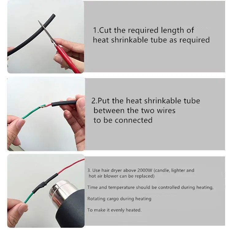 5 /1 METER/LOT BLACK 1mm 1.5mm 2mm 2.5mm 3mm 3.5mm 4mm 5mm 6mm Heat Shrink Tubing Tube