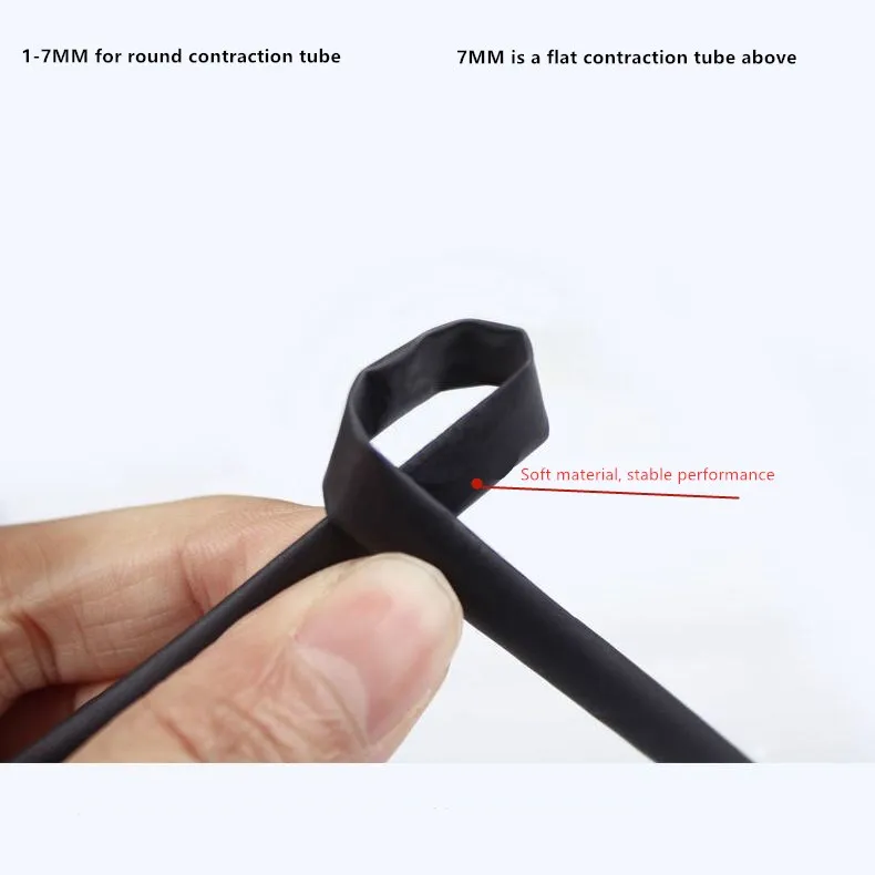 5 /1 METER/LOT BLACK 1mm 1.5mm 2mm 2.5mm 3mm 3.5mm 4mm 5mm 6mm Heat Shrink Tubing Tube