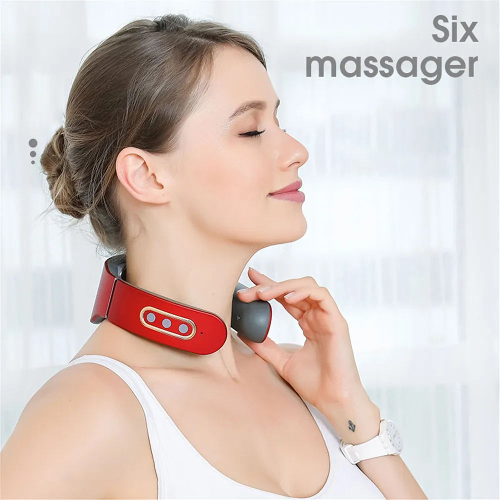 Smart Electric Massage Machine Neck and Shoulder Pulse Massager Kneading TENS Wireless Cervical Vertebra Relax Relief