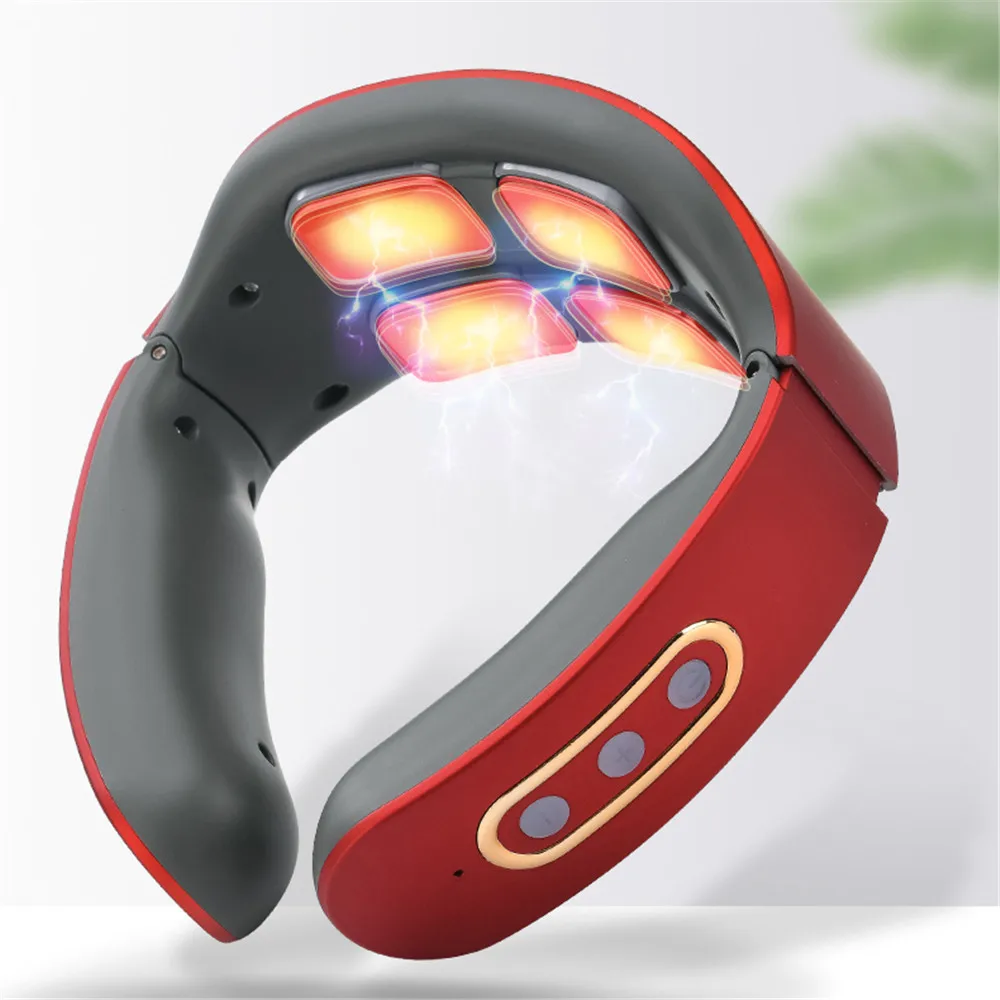 Smart Electric Massage Machine Neck and Shoulder Pulse Massager Kneading TENS Wireless Cervical Vertebra Relax Relief