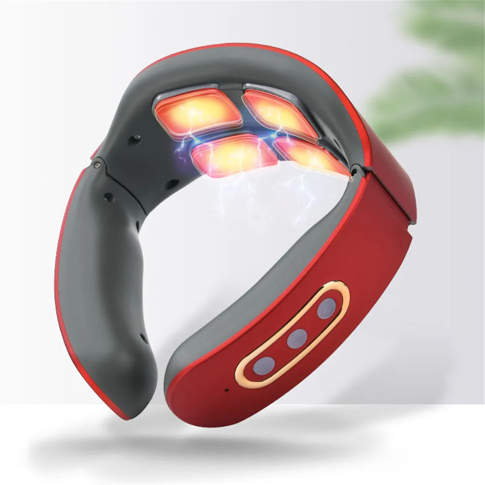 Smart Electric Massage Machine Neck and Shoulder Pulse Massager Kneading TENS Wireless Cervical Vertebra Relax Relief