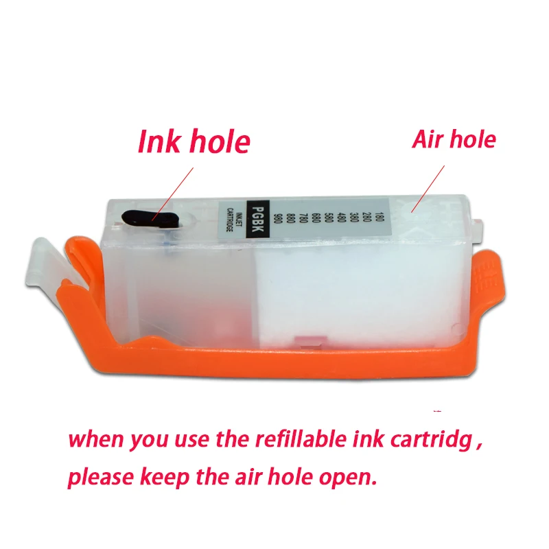 PGI 580 581 Refillable Ink Cartridge With Permanent Chip For Canon PIXMA Ts705 TR7550 TR8550 TS6150 TS8150 TS9150 TS9155 Printer