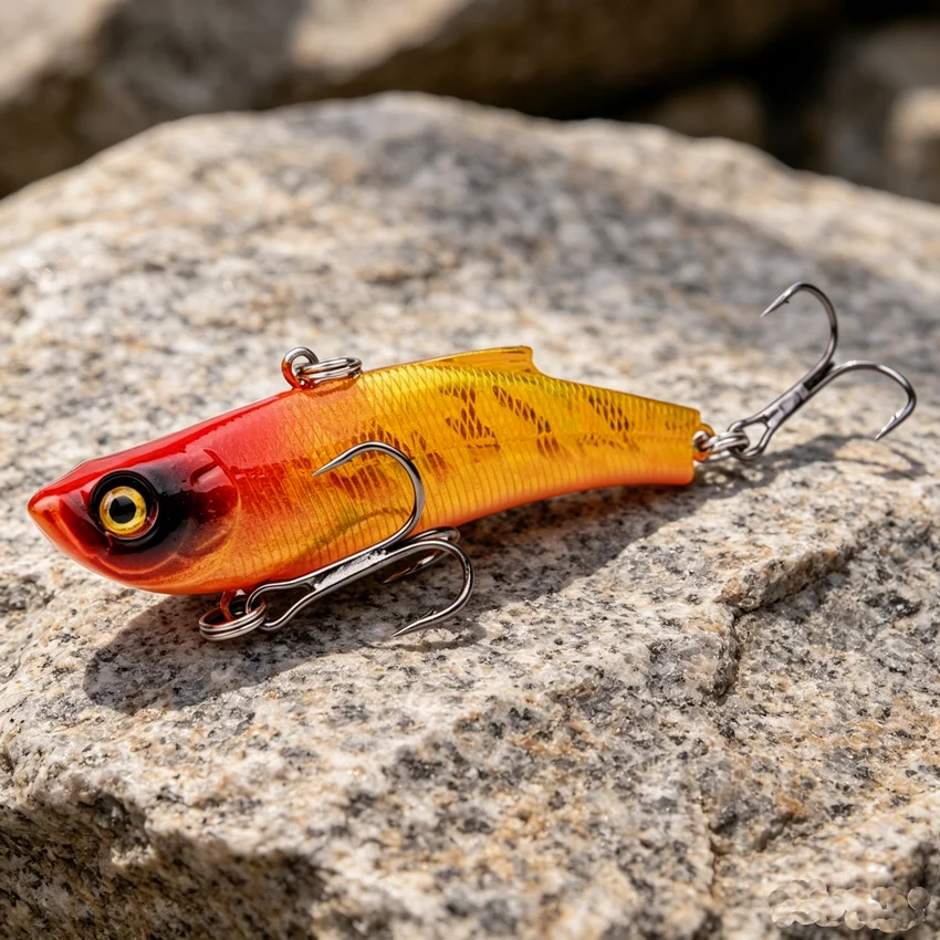 1 PCS 7 CM / 17.8g Winter Hard Sea Fishing Lure VIB 3D Bait Eyes The Swivel Diving Jig Wing Wobbler Pesca Crank Lures Swimbait