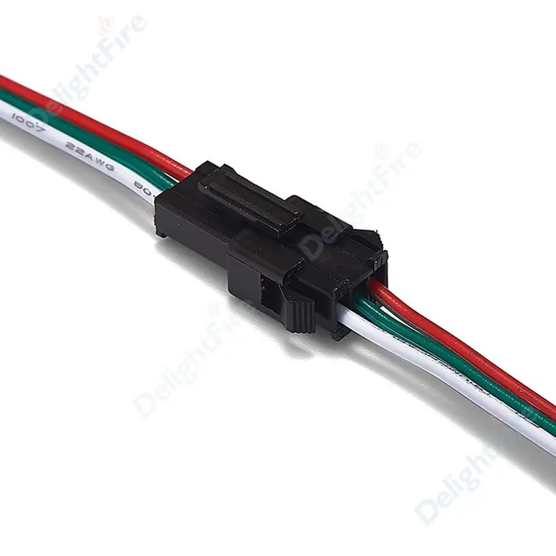 SM RGB LED Strip Connector 22 20AWG 2 3 4 5 6pin 5 10 50 100pair Male Female Wire JST Connector For 3528 5050 RGB RGBW LED Strip