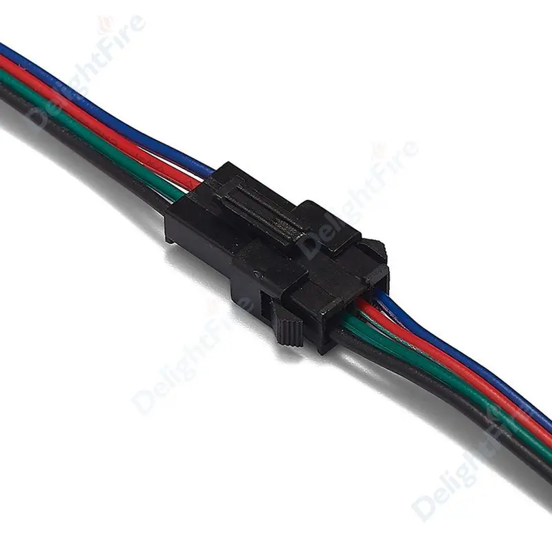 SM RGB LED Strip Connector 22 20AWG 2 3 4 5 6pin 5 10 50 100pair Male Female Wire JST Connector For 3528 5050 RGB RGBW LED Strip