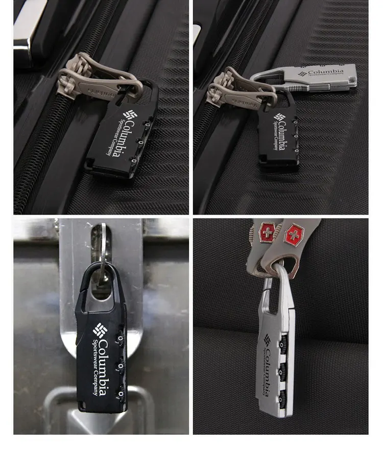 Alloy Combination Padlock for Luggage, Used on Zipper Bags, Backpacks, Handbags, Drawers, and Cabinets - Small Lock Pendant