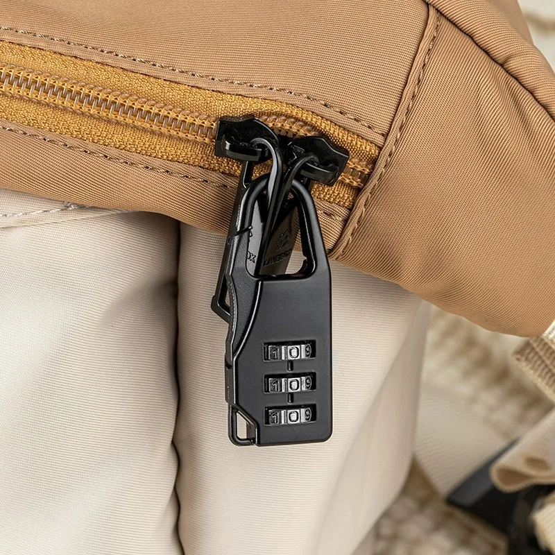 Alloy Combination Padlock for Luggage, Used on Zipper Bags, Backpacks, Handbags, Drawers, and Cabinets - Small Lock Pendant