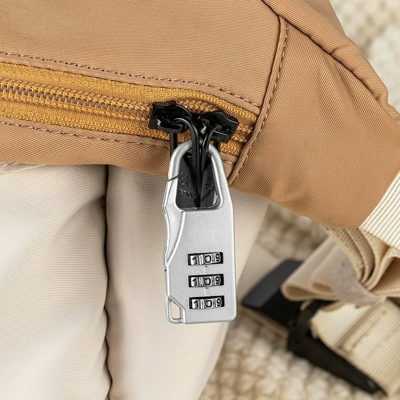 Alloy Combination Padlock for Luggage, Used on Zipper Bags, Backpacks, Handbags, Drawers, and Cabinets - Small Lock Pendant