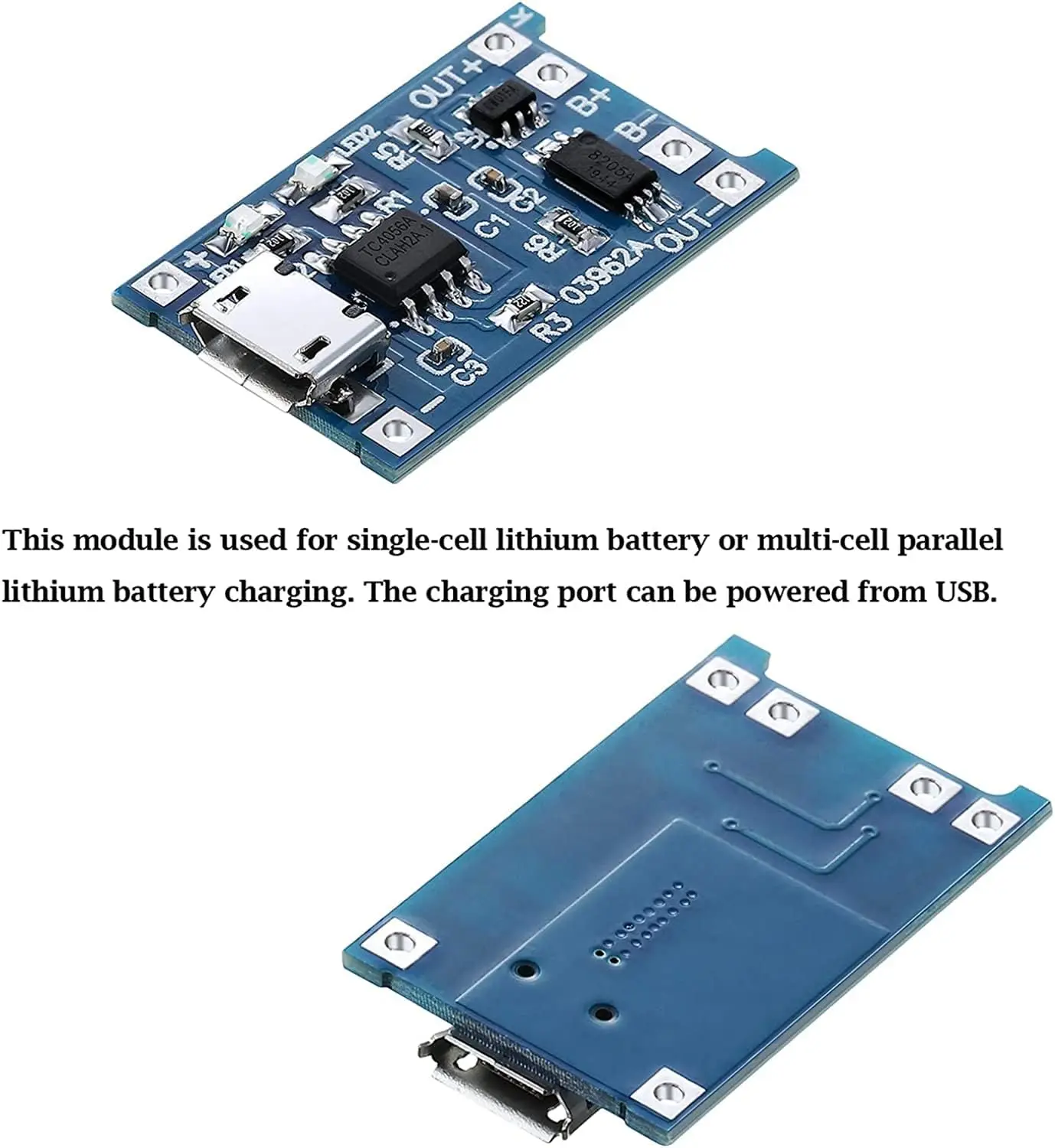 10pcs 5V 1A 18650 Lithium Battery Charging Board PLR TP4056 Lithium Charging Mini/Micro USB Type C Charge Module With Protect