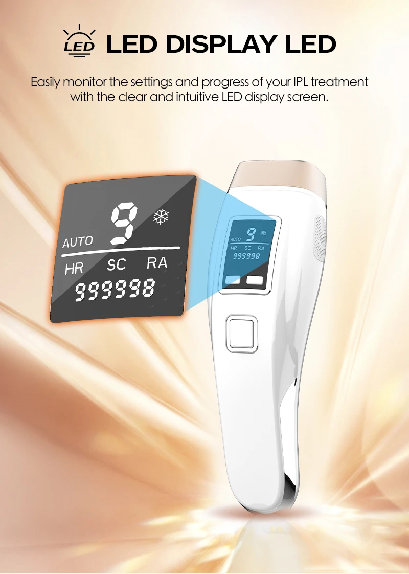 Cooling IPL Hair Removal 4in1 HR/RA/ SC 999900 Flashes Auto Operation Permanent Painless Handhold Bikini Trimmer Home Used for Women Men Epilator
