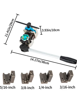 SucceBuy Brake Line Flaring Tool 45° Double Flares for 3/16" 1/4" 5/16" 3/8" Tube Size Suitable for Soft Metal of Copper Lines