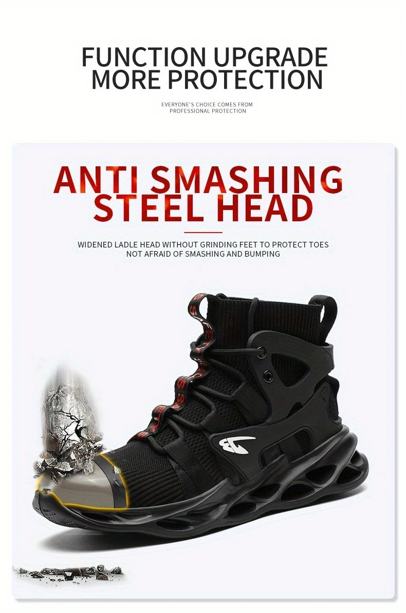 Fashionable Breathable Anti-Smash and Anti-Puncture Safety Shoes