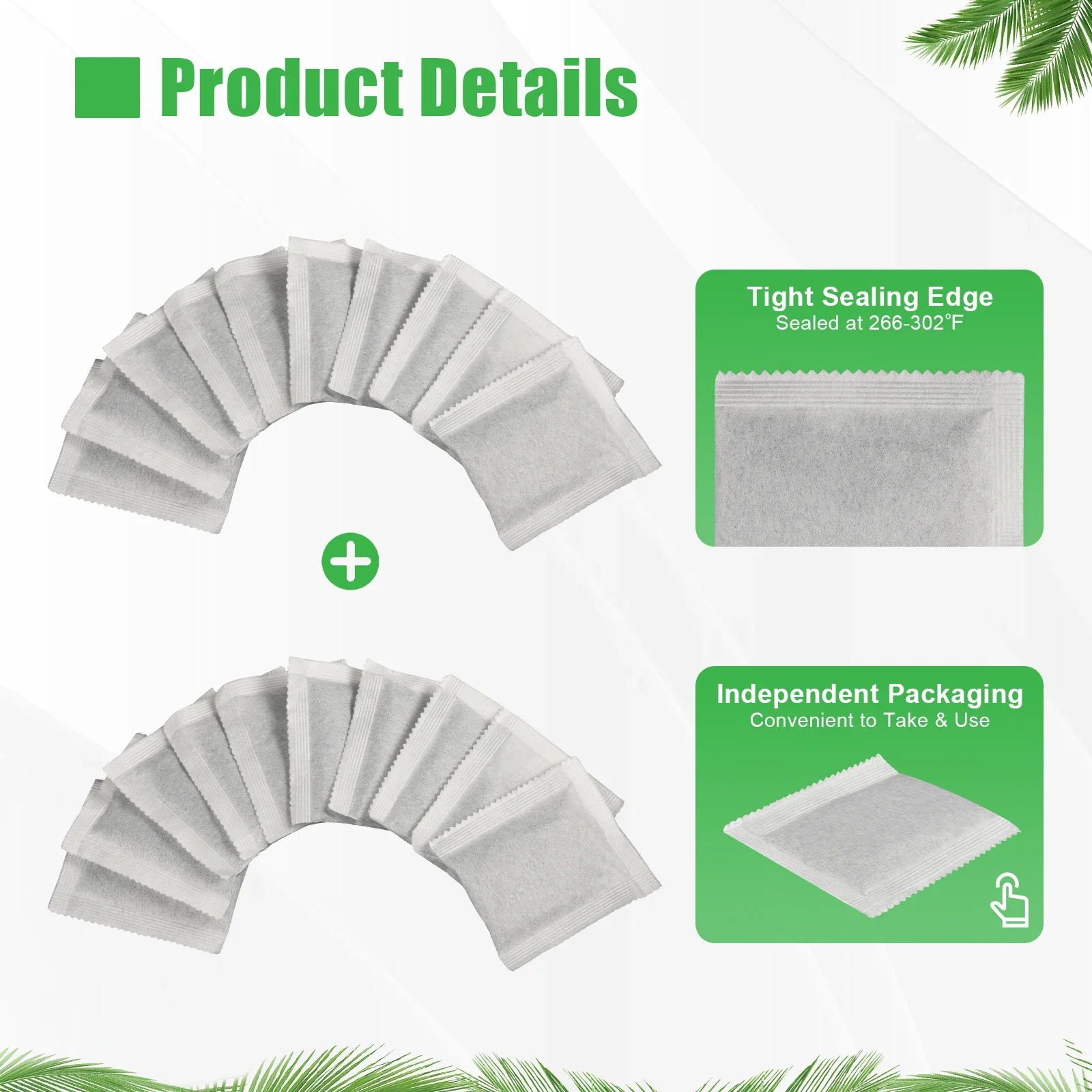 20 Packs Activated Carbon Charcoal Filter Bags Kit, For Water Distiller Purifier, Food-Grade Packaging, 8x6.5cm