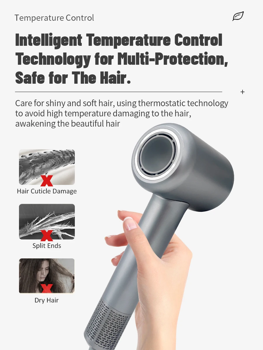 Professional Hair Dryer High-Speed 110V Personal Blower Hair Care Styling Negative Ion Tool Magnetic Nozzle Fast Hair Blow Dryer