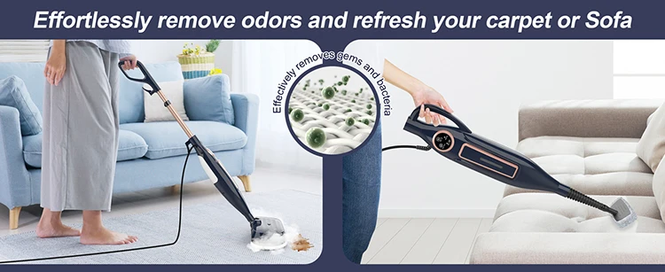 INSE VM6 Steam Mop Cleaner with Rotating Mop Pad 1300W Powerful Floor Steamer 10 in 1 Lightweight Spin Mop for Home Hardwood Laminate Tile