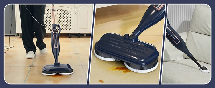 INSE VM6 Steam Mop Cleaner with Rotating Mop Pad 1300W Powerful Floor Steamer 10 in 1 Lightweight Spin Mop for Home Hardwood Laminate Tile