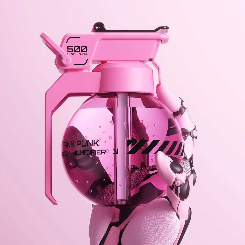 2025 Grenade Air Humidifier Cyberpunk Decorative Essential Oil Diffuser E-sports Desktop Aromatherapy Diffuser for Bedroom Home