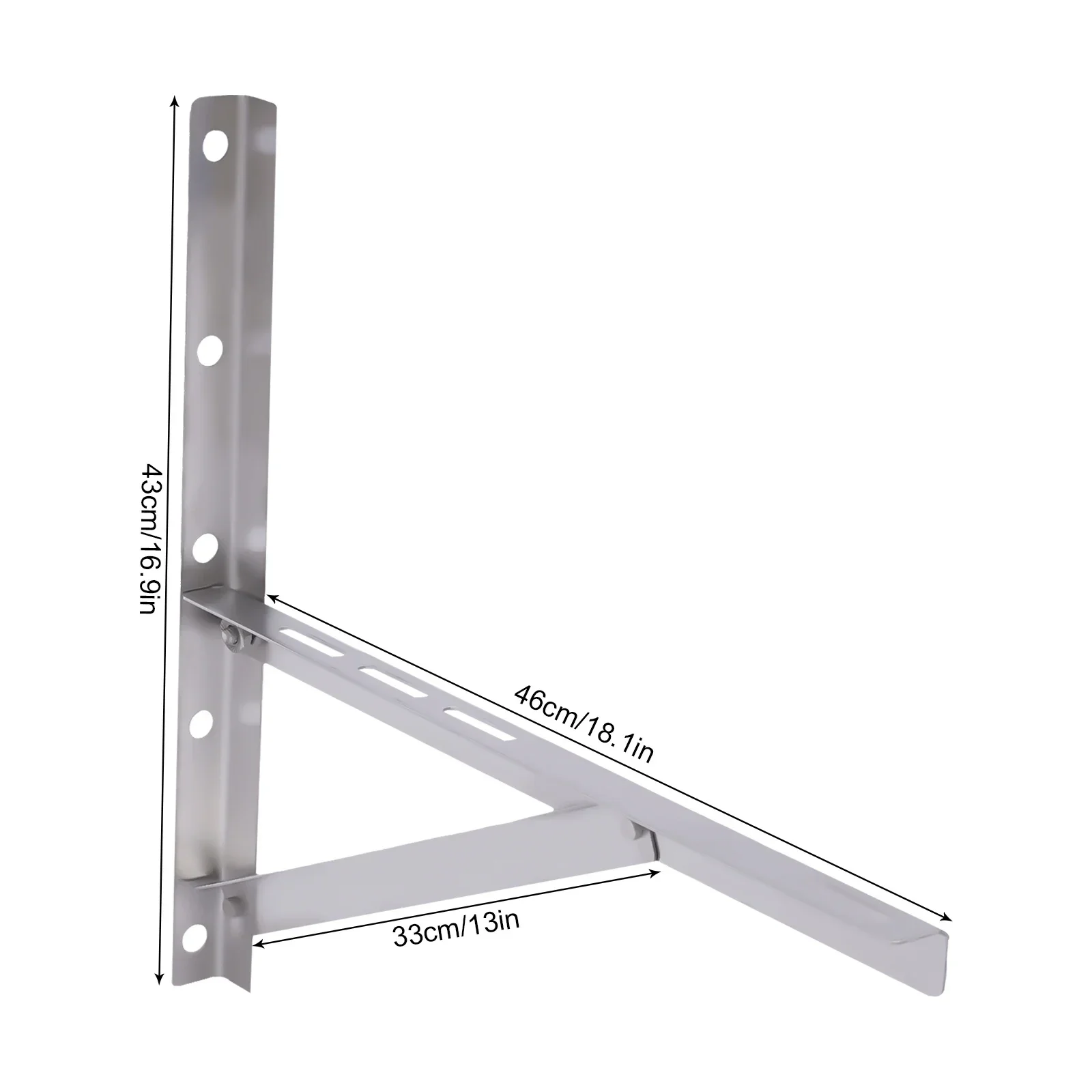 【2-Pack】Heavy Duty 1.5P Wall AC Bracket, Steel Air Conditioner Mounting Rack for Outdoor Use, Secure Split System Hanger Bracket