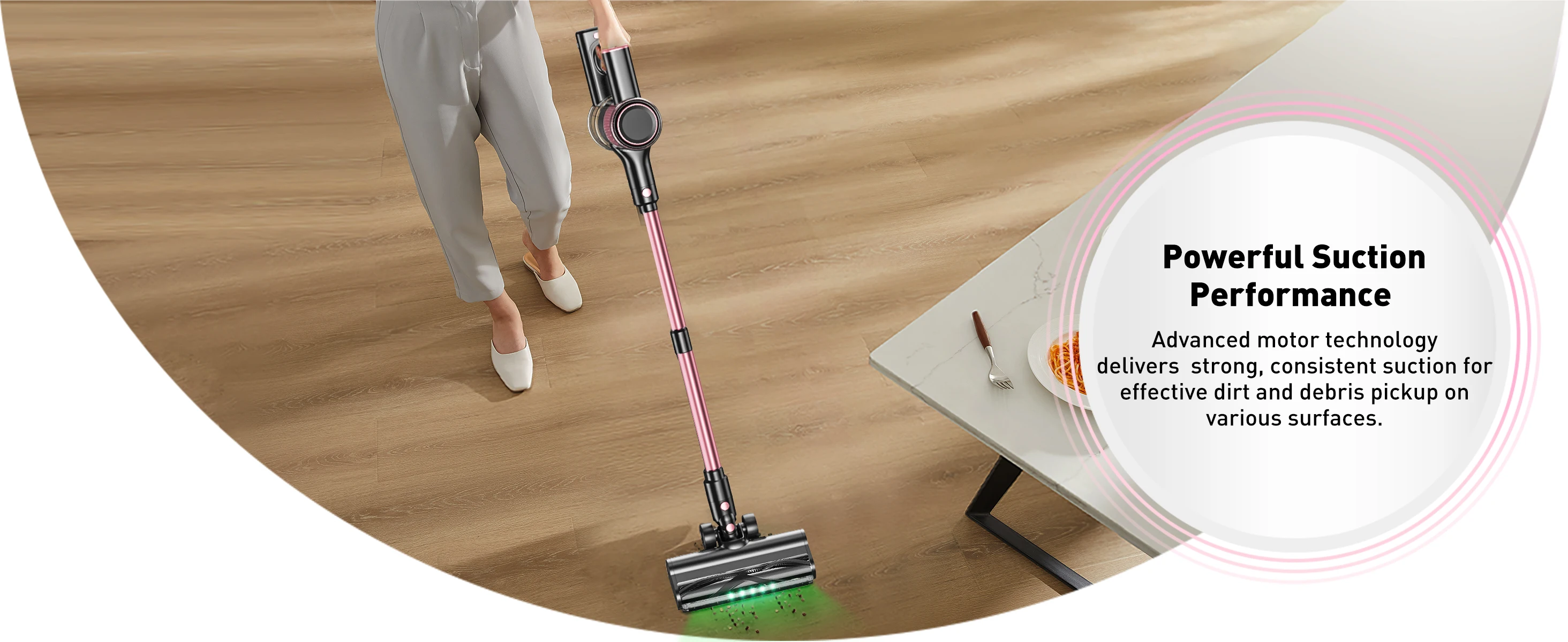 Cordless Vacuum Cleaner, 55Kpa/600W/45min 10 in 1 Powerful Stick Vacuum Cleaner for Home Pet Hair/Hard Floor/Carpet