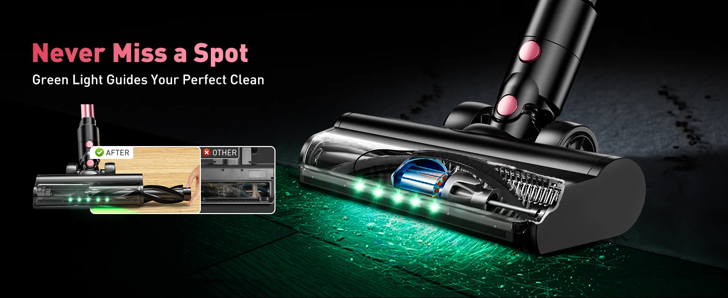 Cordless Vacuum Cleaner, 55Kpa/600W/45min 10 in 1 Powerful Stick Vacuum Cleaner for Home Pet Hair/Hard Floor/Carpet