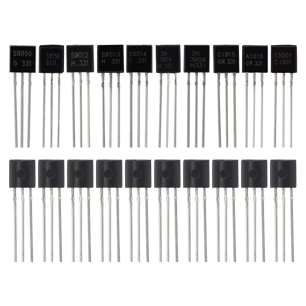 200PCS Transistor Kit Assortment Box 10 Values TO-92 2N2222 2N2907 2N3904 2N3906 S8050 S8550 A1015 C1815