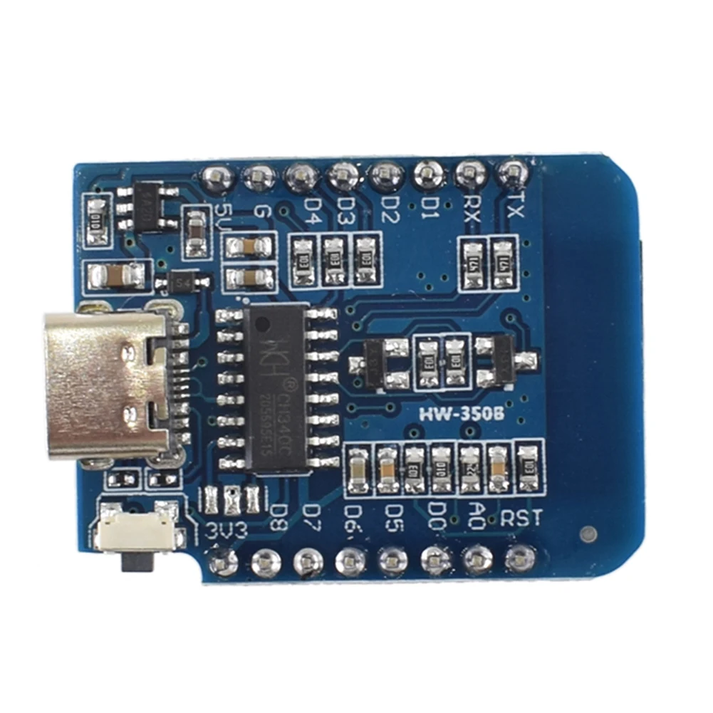 50-1PCS ESP-12F ESP8266 D1 Mini WIFI Development Board NodeMCU Lua IOT Wifi Welded Boards Type-C Interface Soldered Pin Module