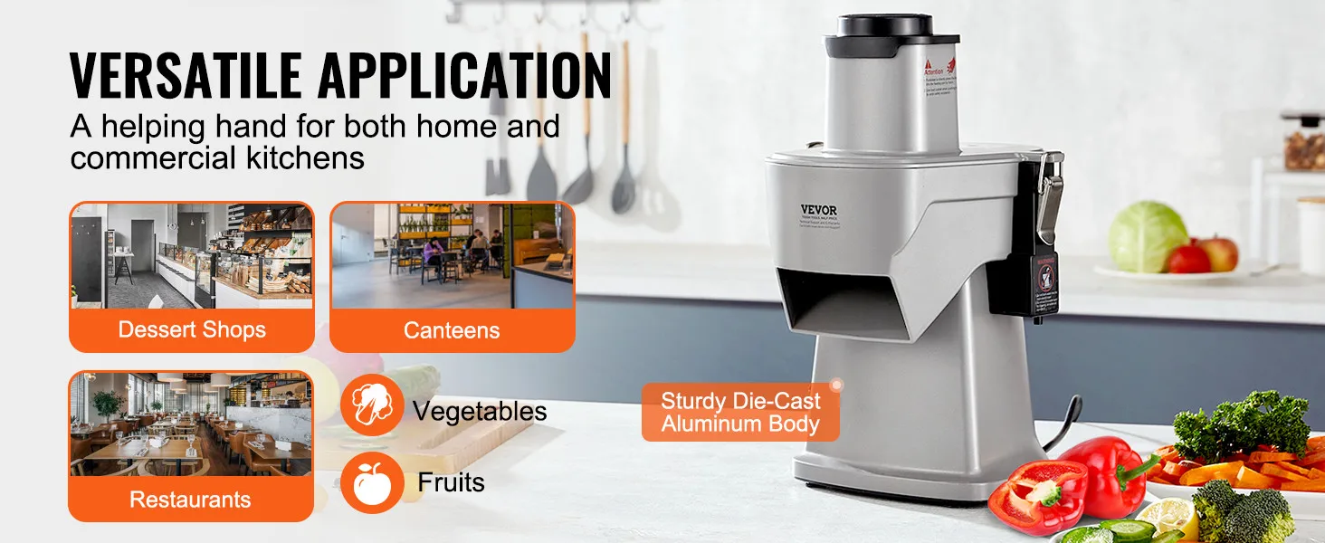 SucceBuy Electric Vegetable Slicer 4 in 1 Multifunctional Food Cutter Vegetable Chopper for Slicing Shredding Dicing Slitting