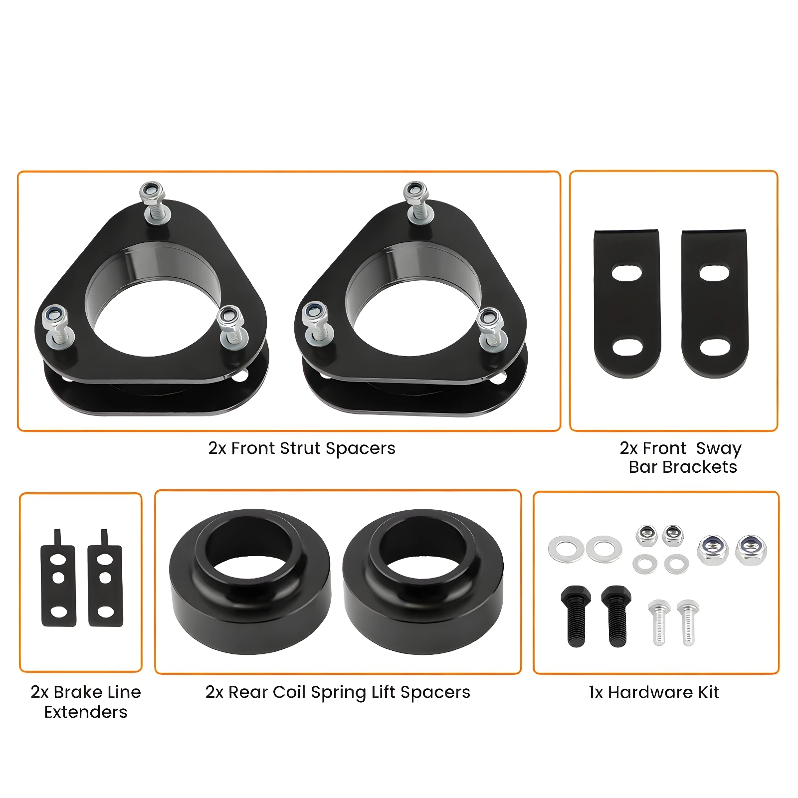 Front 2" Rear 1.5" Full Leveling Lift Kit w/ Spacers For Toyota RAV4 2006-2018