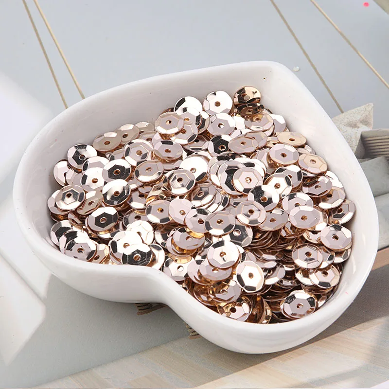 10g/Lot Multi Size 4mm/5mm/6mm/8mm Sequin PVC Round Cup Sequins Paillettes Sewing Wedding Crafts, Women Garments Accessories