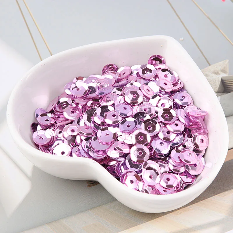 10g/Lot Multi Size 4mm/5mm/6mm/8mm Sequin PVC Round Cup Sequins Paillettes Sewing Wedding Crafts, Women Garments Accessories