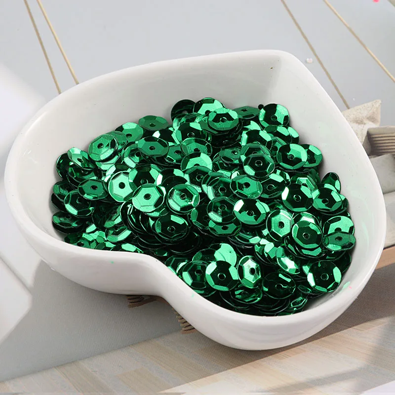 10g/Lot Multi Size 4mm/5mm/6mm/8mm Sequin PVC Round Cup Sequins Paillettes Sewing Wedding Crafts, Women Garments Accessories