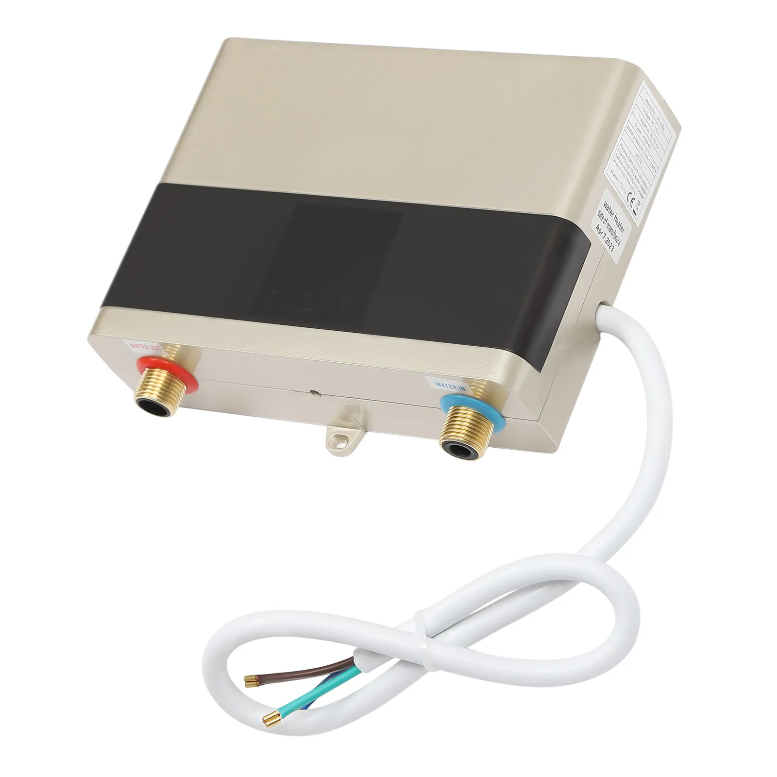 Smart Electric Water Heater, 1300-4000W Adjustable Power, Instant Hot Water, Touch Screen Temp Control, Remote Control