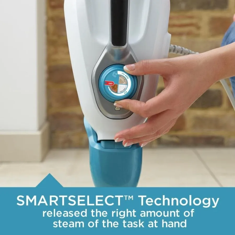 7in1 Steam Mop with SteamGlove Handheld Steamer for Home Cleaning Black and Silver Advanced Steam Technology for Deep Sanitizat