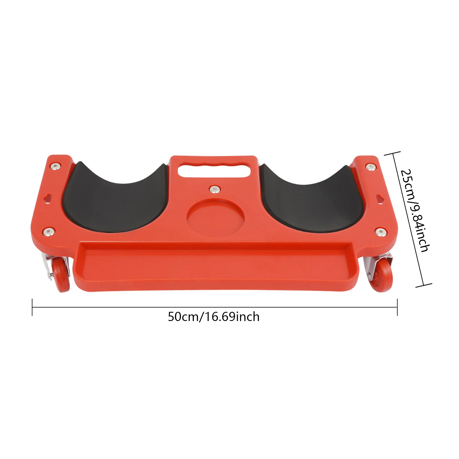 Rolling Knee Pad with Tool Tray, Sponge Cushioned Movable Knee Dolly with 5 Swivel Wheels for Gardening Tile Laying