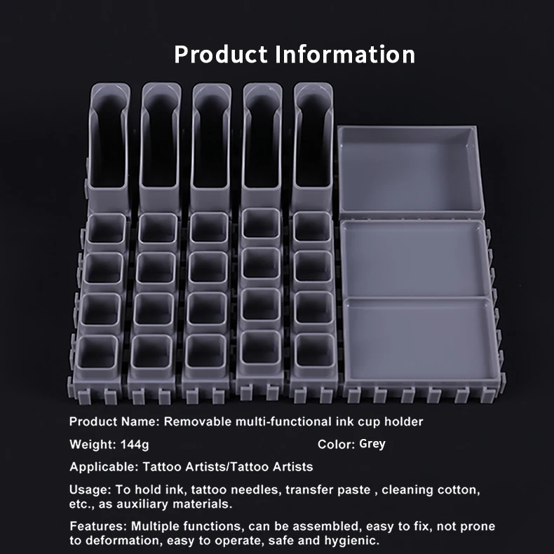 YILONG Multi-Spliced Ink Cup Tattoo Cartridge Holder ABS Tattoo Artist Desktop Storage Combinations Rack Tattoo Accessories