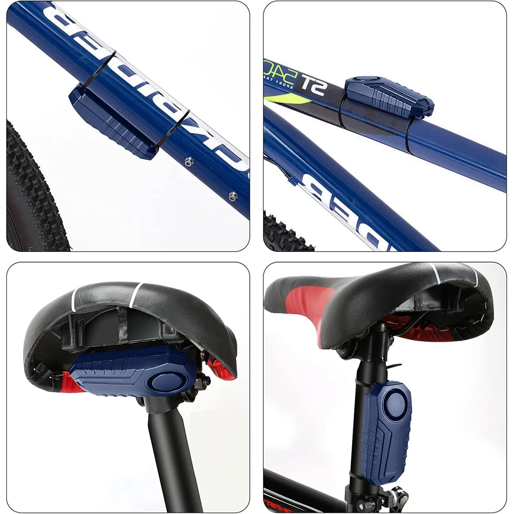 113dB Bike Anti-Theft Alarm with Remote Wireless Anti-Theft Motorcycle Alarm Triggered Vibration Sensor for Electric Scooter
