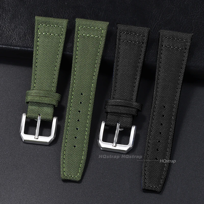 Nylon Canvas Watch Strap for IWC Pilot 20mm 21mm 22mm Strap Waterproof Sport Watch Strap Cowhide Wrist Belt Men Women Bracelet