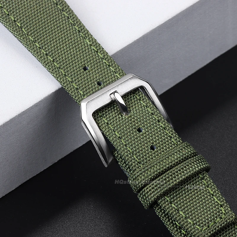 Nylon Canvas Watch Strap for IWC Pilot 20mm 21mm 22mm Strap Waterproof Sport Watch Strap Cowhide Wrist Belt Men Women Bracelet