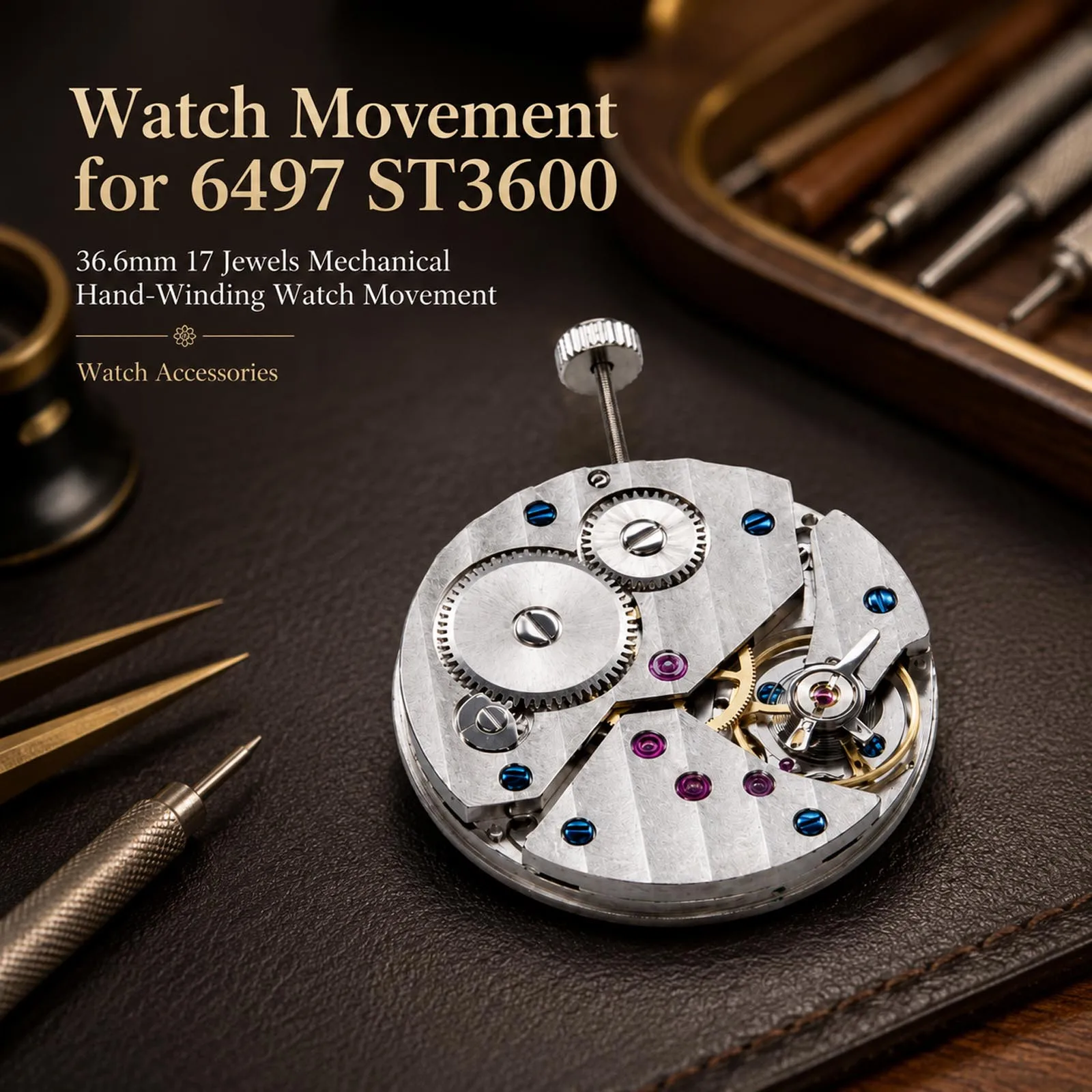 36.6mm 17 Jewels Mechanical Hand-Winding Watch Movement Replace ETA 6497 For Seagull 6497 ST3600 Movement for Men's Wrist Watch